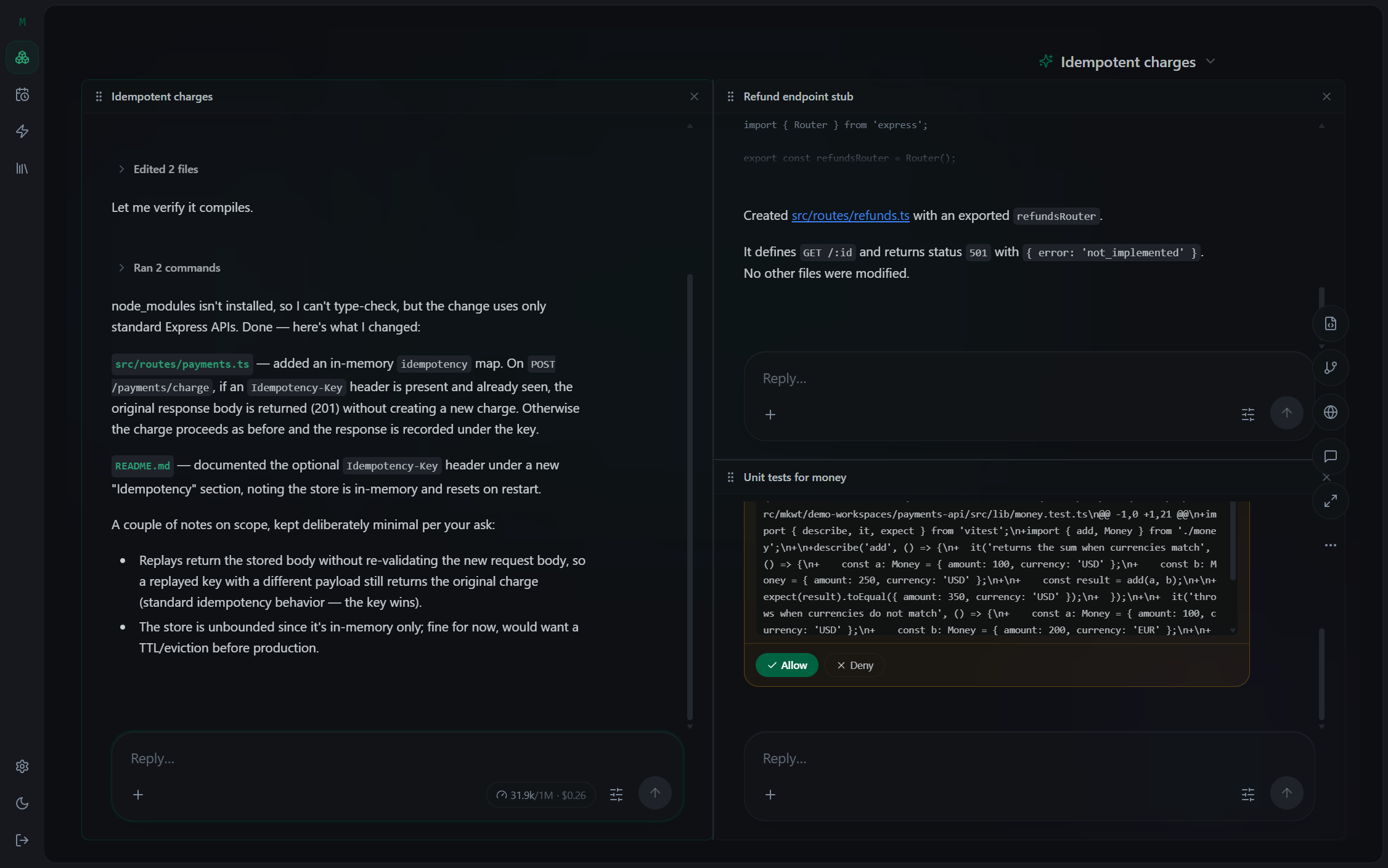 Mintokei web app running in a browser